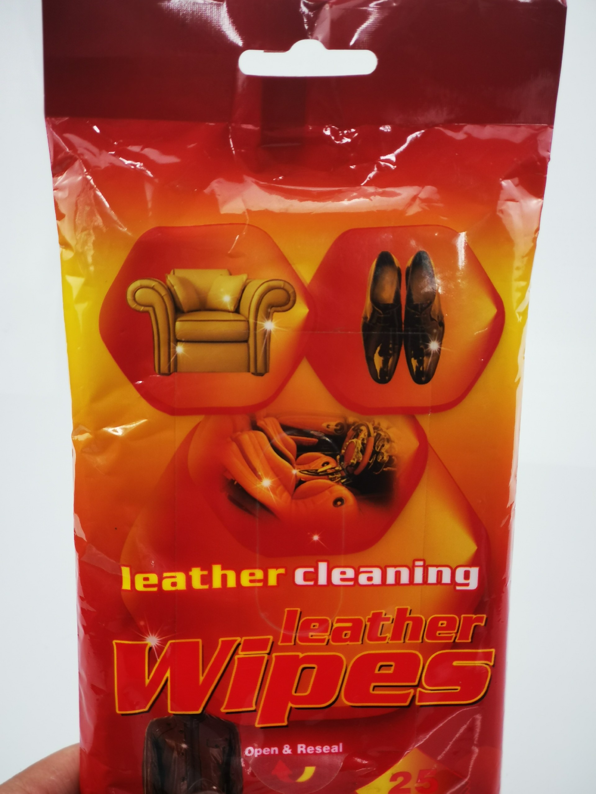 Leather cleaning care wipes